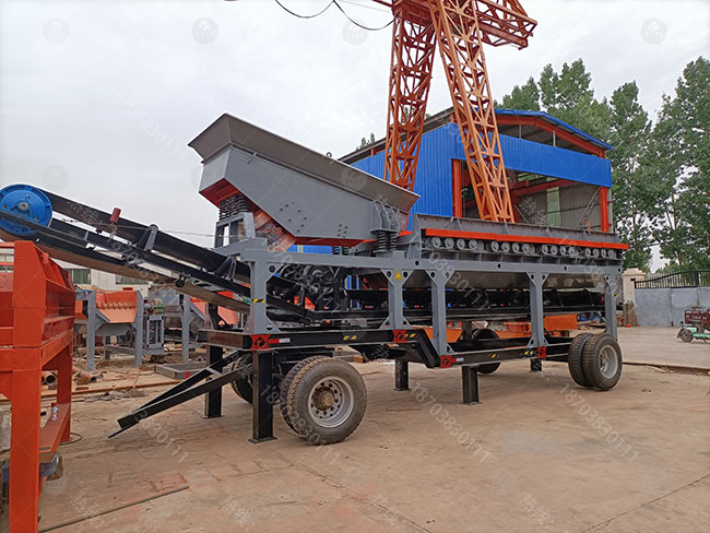 移動式泥石分離機 移動式泥石分離機