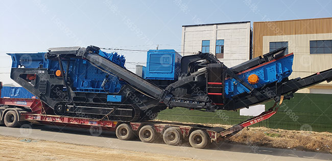 履帶移動(dòng)預(yù)篩分破碎站